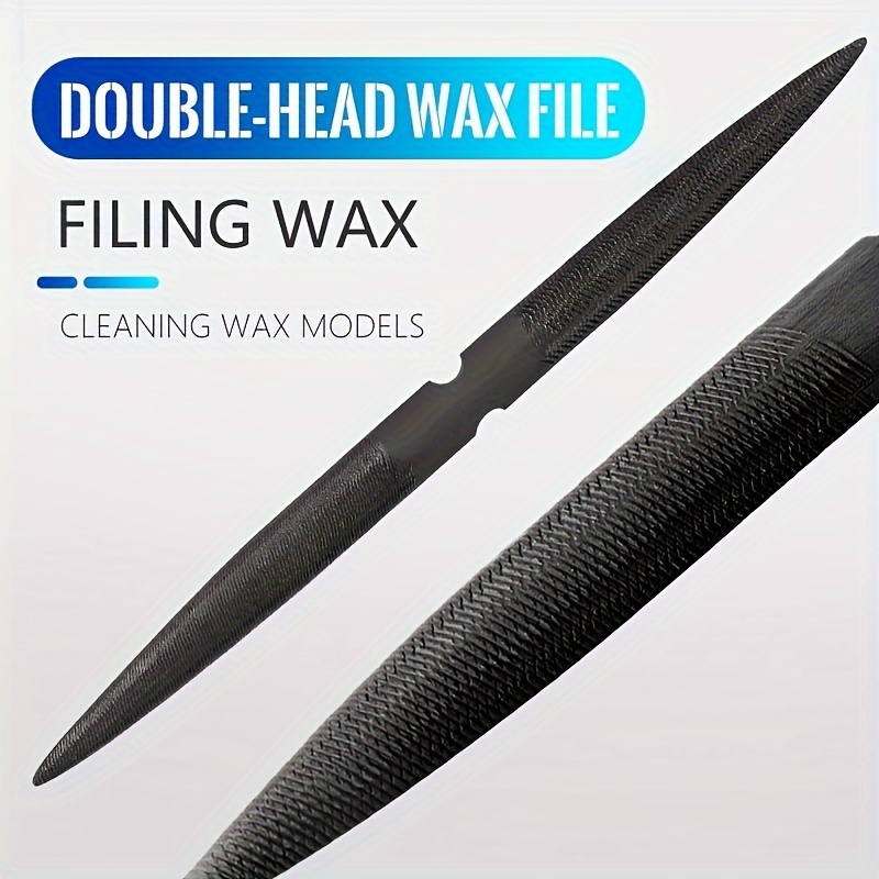 Woodworking Rasps And Files - Professionelle 8-Zoll-Wachsschnitzfeile mit doppeltem Ende, halbrundem