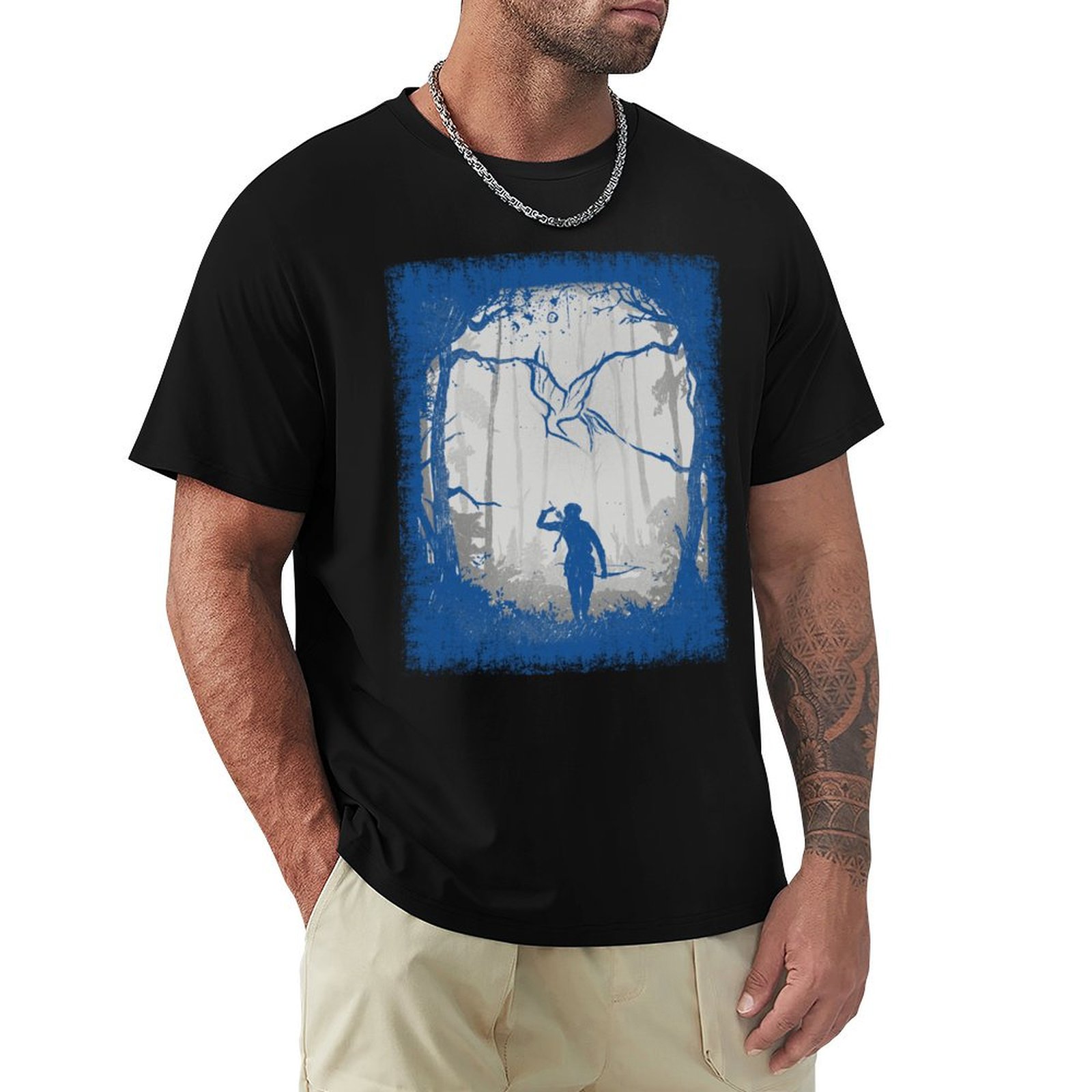 Woodworking Blueprint - Hunger Games Woods – Blau-silbernes T-Shirt,