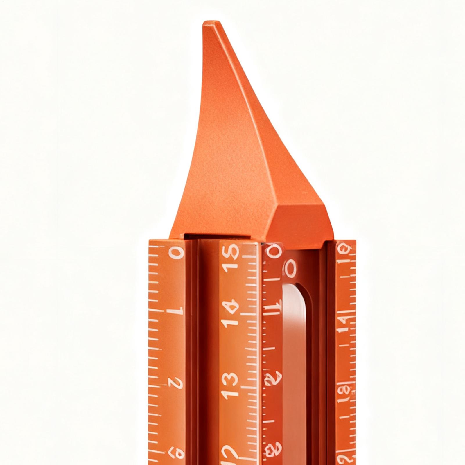 Woodworking Marking Gauge - Holzmarkierungswerkzeug, 4-seitiges magnetisches Basismessgerät, Metall-Präzisionslineal für