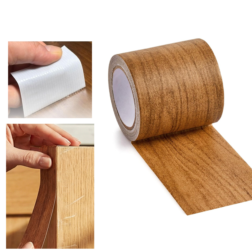 Xfasten Woodworking Tape - 1 Rolle selbstklebendes Reparaturband mit Holzmaserung,