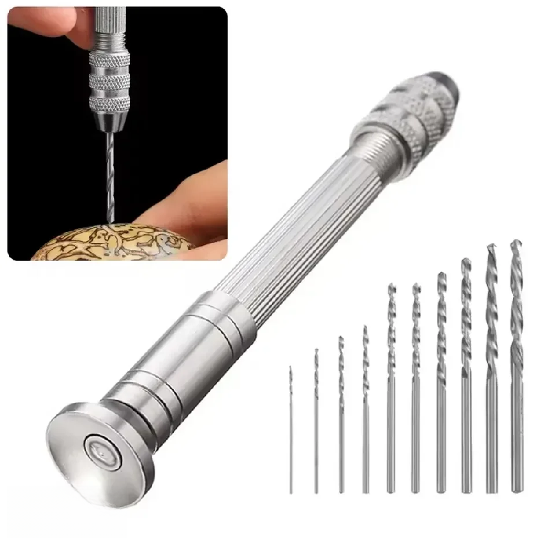 Woodworking Tool - 0,8-3,0mm Mini-Handbohrer Holzbearbeitungswerkzeuge Bohr-Rotationswerkzeug Manueller Spiralbohrer