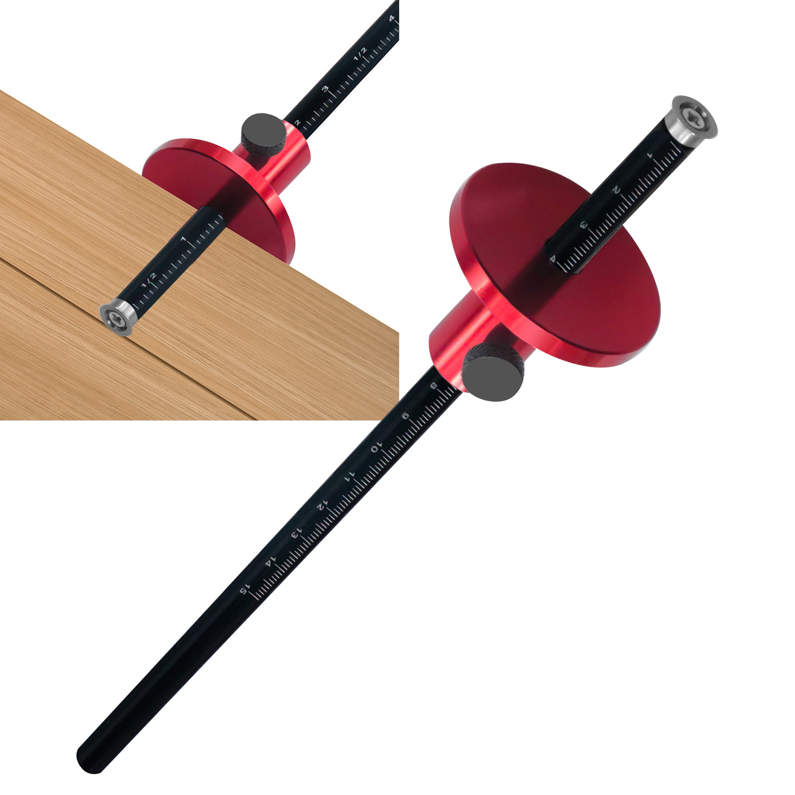 Woodworking Marking Gauge - Holzbearbeitungs-Anreißrad: Europäisches Markierungsrad aus Aluminiumlegierung für