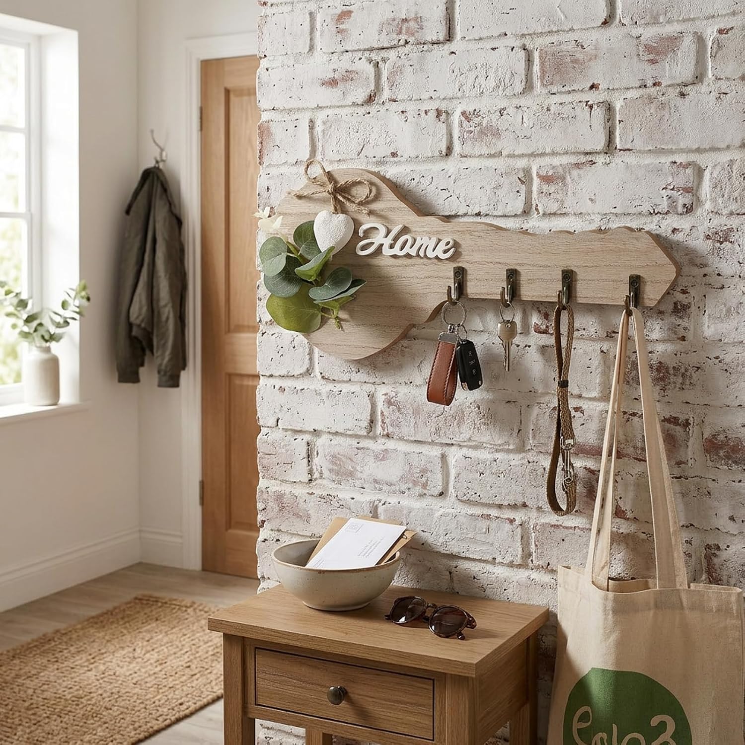 Rustikaler Holz-Schlüsselhalte – Woodworking Room Bewertung und Preis